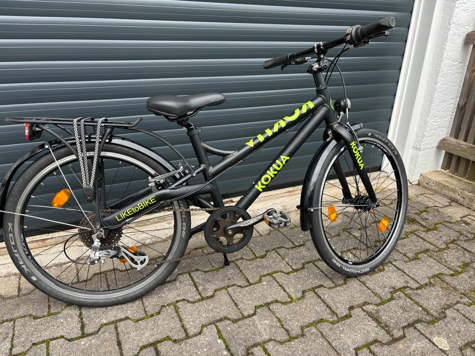 KOKUA  Fahrrad LiketoBike 24, schwarz/grün in Baldham