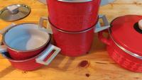 Topfset Silit retro 1970er rot Bayern - Neu Ulm Vorschau