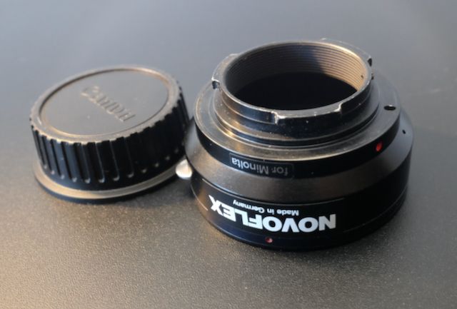 NOVOFLEX Adapt. Minolta MC/D-Objektive an Canon EX1 Hi8 Camcorder in Traunstein