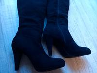 Schwarze Stiefel Gr.40 Velourlederimitat Nordrhein-Westfalen - Mönchengladbach Vorschau