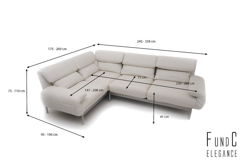 Rolf Benz Plura 380 Relaxsofa Couch Sofa Ecksofa Leder weiss in Unna