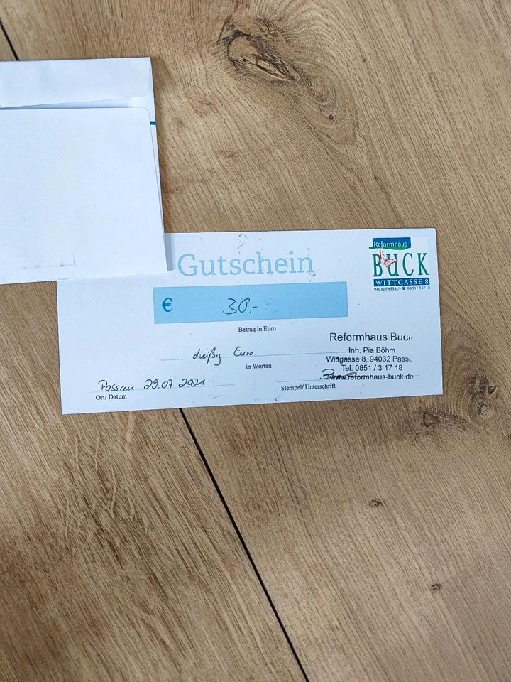 Reformhaus BUCK Gutschein Wert 30€ in Sonnen