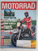 Motorrad 09/81 Suzuki GS 650 BMW R100 Z1000 TR1 CB400 Triumph Niedersachsen - Wolfsburg Vorschau