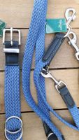 Hunter Country Wax Halsband o. Leine, blau-schw. o. natur-braun Niedersachsen - Meine Vorschau