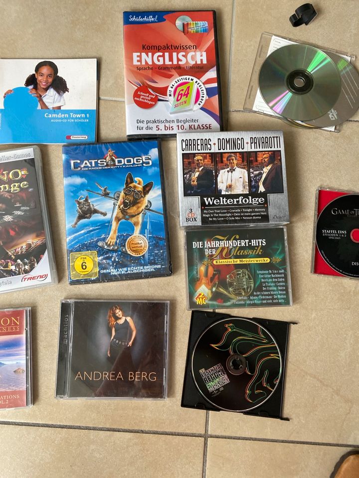 Versch. CD‘s, DVDs, PC CD / Rom, Englisch, Cats Dogs, Berg.u.v.a in Unna