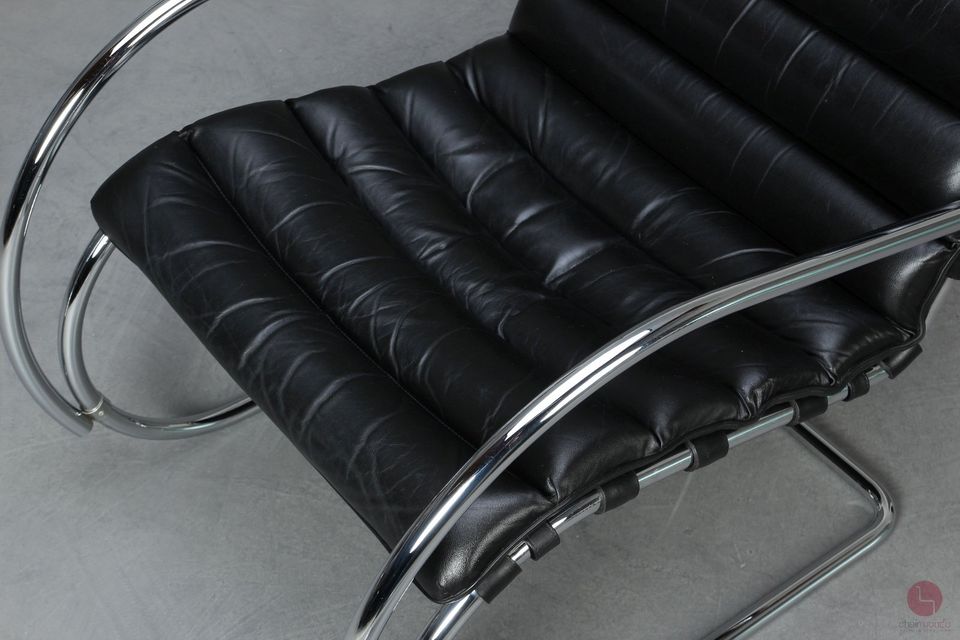 Knoll MR Lounge Sessel Bauhaus Leder Freischwinger Schwarz in Würzburg