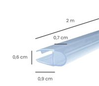 2x Duschdichtung für 6mm Glasstärke (2m) (a 10 Euro) Frankfurt am Main - Nordend Vorschau