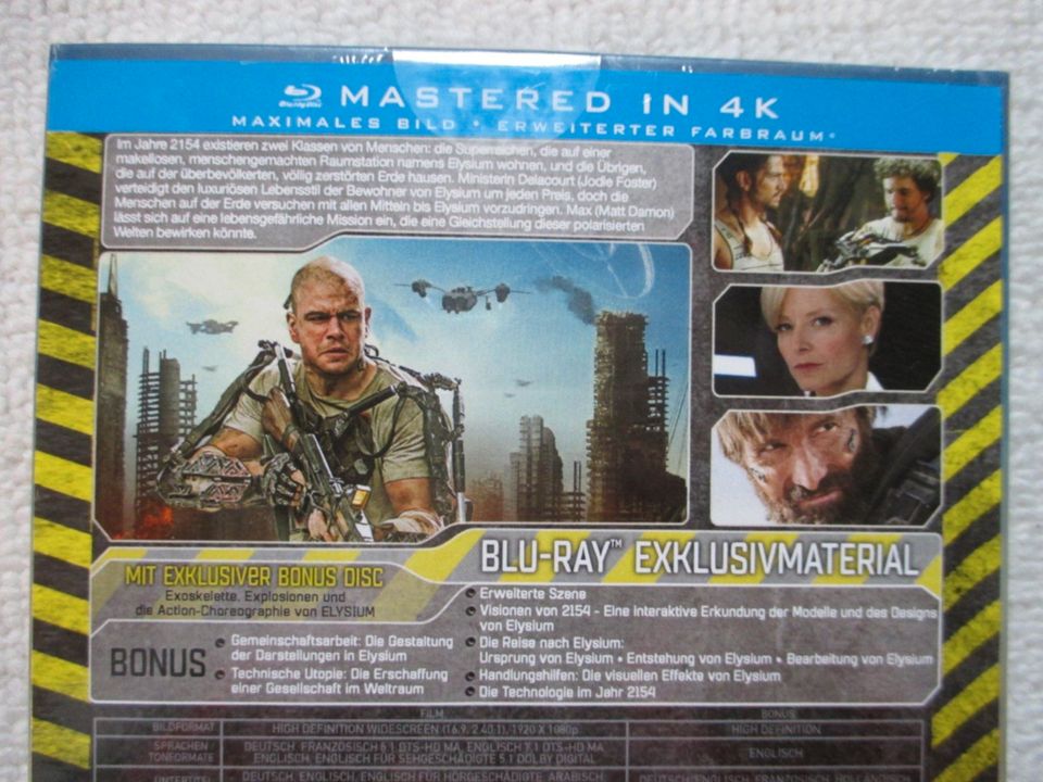 Elysium; Blu-Ray; Limited Edition; Matt Damon; Jodie Foster in Olching