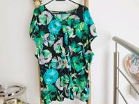 XXL 50 52 Bexleys Shirt türkis schwarz Blumen Top T-Shirt Sachsen-Anhalt - Genthin Vorschau