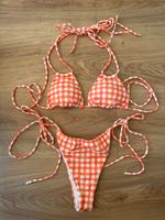 Kalk Store Triangel Bikini Gr. S / M orange weiß kariert Rheinland-Pfalz - Bad Kreuznach Vorschau