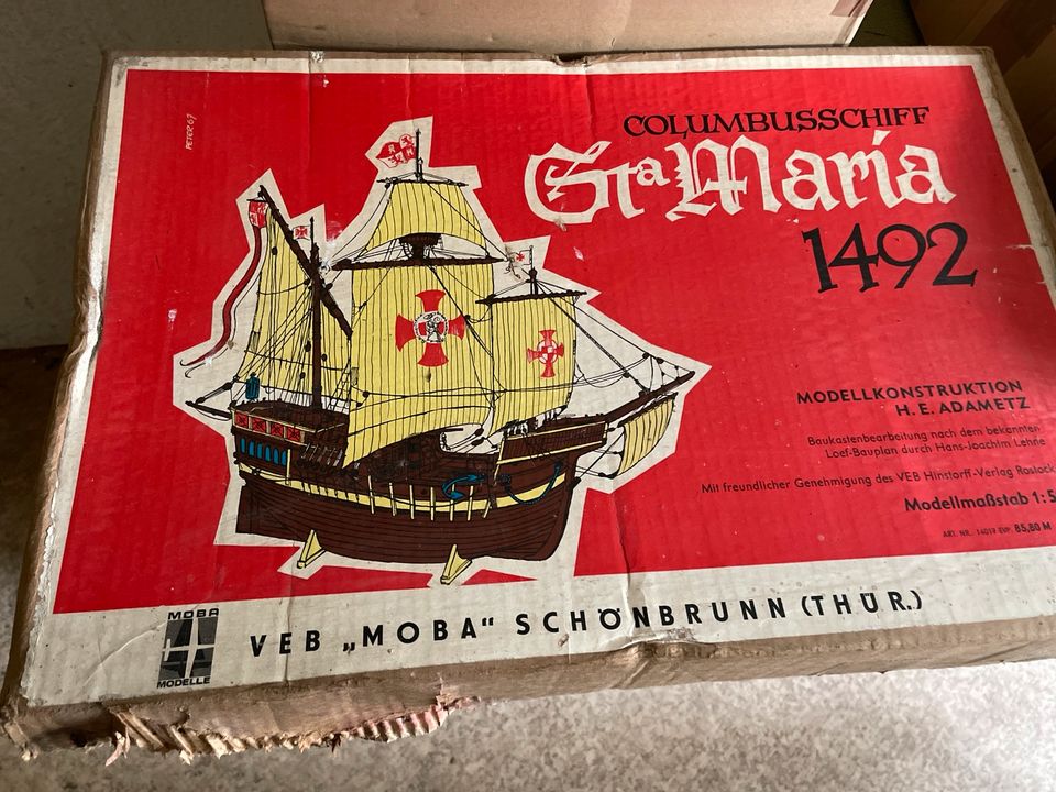 DDR Moba Modell Holzschiff Santa Maria 1492 in Altenhagen(Demmin)