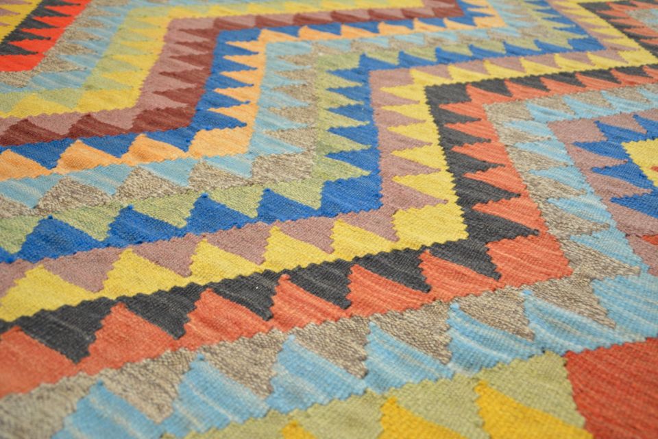 N639 Handgewebter Perser Teppich Ghashgai Kelim Natur Farbe Wolle in Sarzbüttel