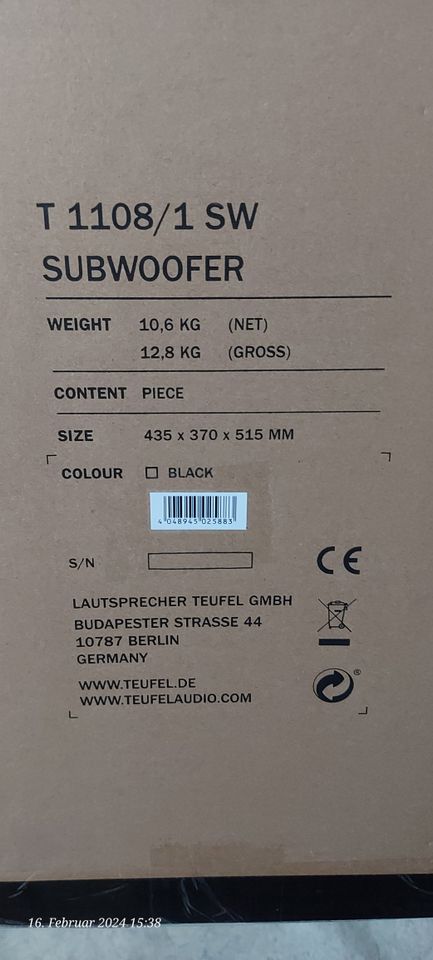 Teufel Cinebar Lux Ambition NEU OVP Soundbar Subwoofer incl.Beleg in Berlin