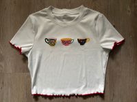 Crop Top Shirt weiß rot Tassen L 38/40 Hamburg-Mitte - Hamburg Hamm Vorschau