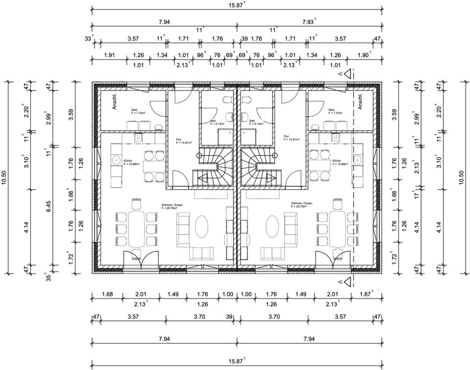 Grundstück für Doppelhäuser (18 DHH/2380 m² Wfl.) - Huntlosen-Großenkneten - Oldenburg 10 Min. Fahrt in Großenkneten