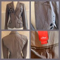 ♥️ S. Oliver Blazer Damen Jacket Pailetten taupe Gr. 34 ♥️ Thüringen - Triptis Vorschau