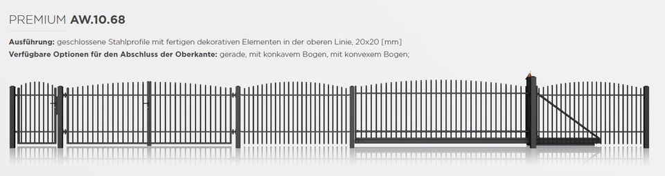 Zaunelement Schiebetor Zweiflügeltor Pforte AW.10.68 in Wetter (Ruhr)