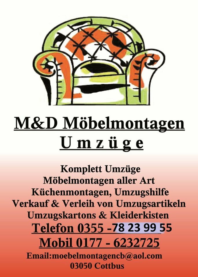 Umzüge✅️ Möbelmontagen✅️ Küchenmontage✅️ Transporte✅️ Entsorgung✅ in Drebkau