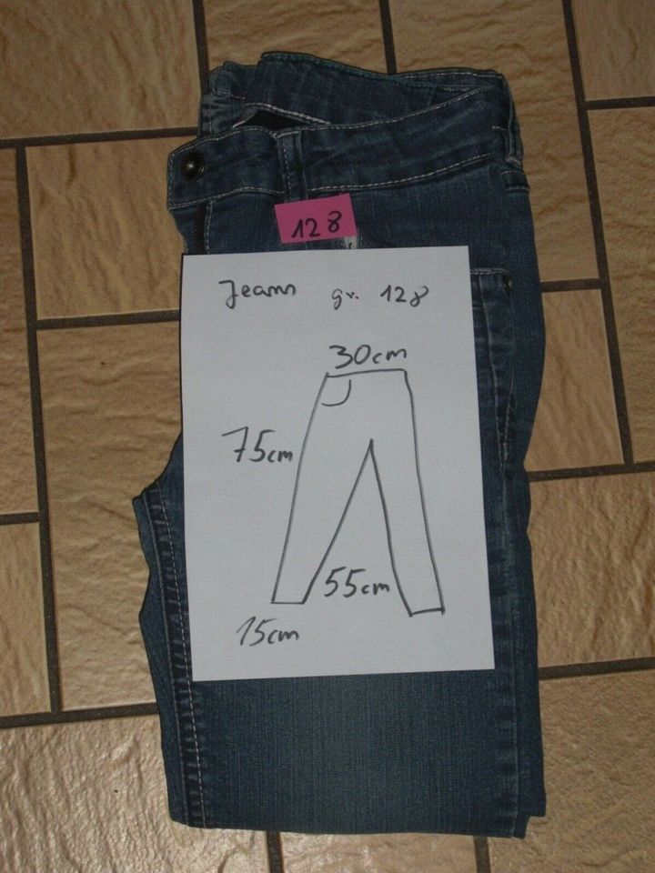 Jeans gefüttert Thermo Hosen gr. 128  Mädchen in Negenborn