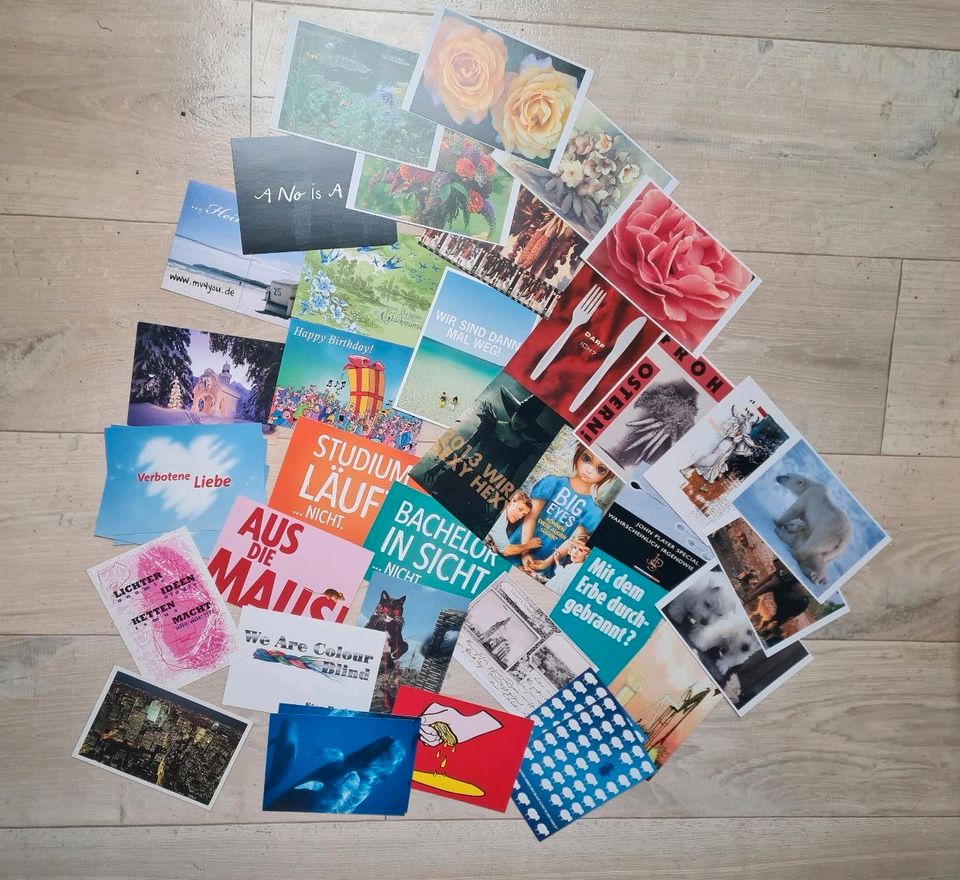 40 verschiedene Postkarten postcrossing Tausch in Bochum