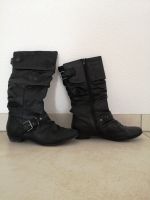 Stiefel Kunstleder schwarz Bayern - Wilburgstetten Vorschau