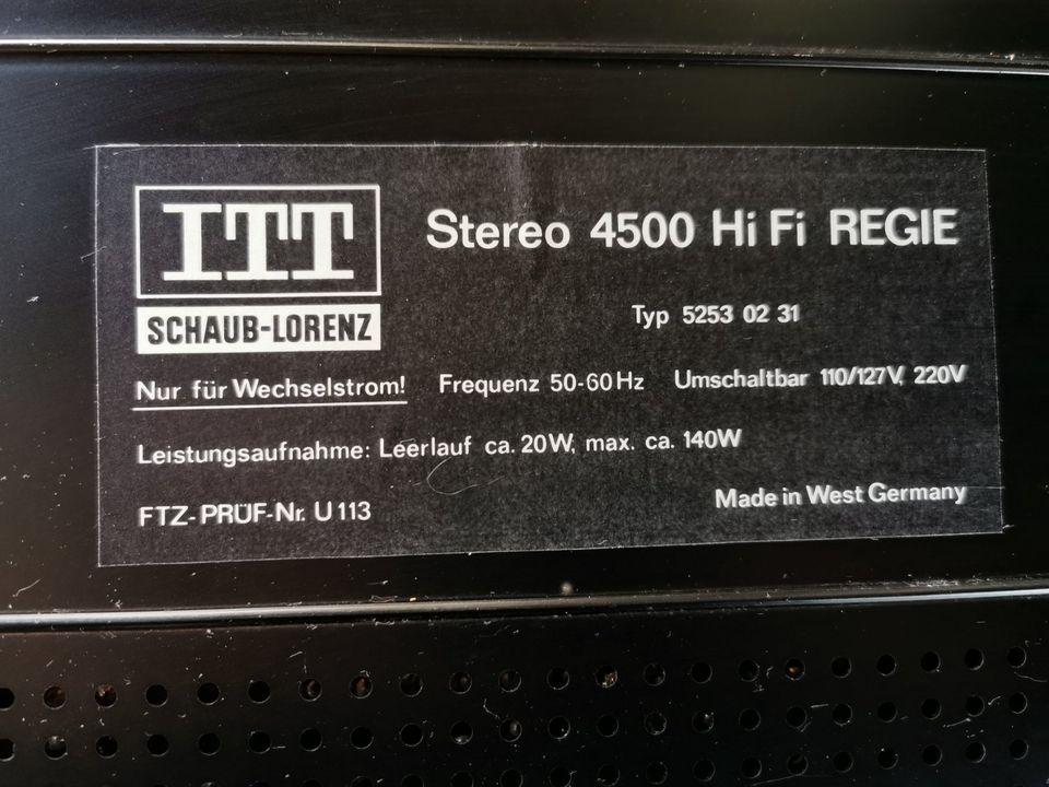 ITT-Schaub-Lorenz Stereo 4500, antik 70er Jahre in Neuenbürg