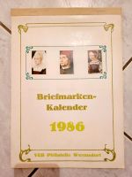 Briefmarkenkalender 1986, VEB Philatelle Wermsdorf, mit echten Brandenburg - Temnitztal Vorschau