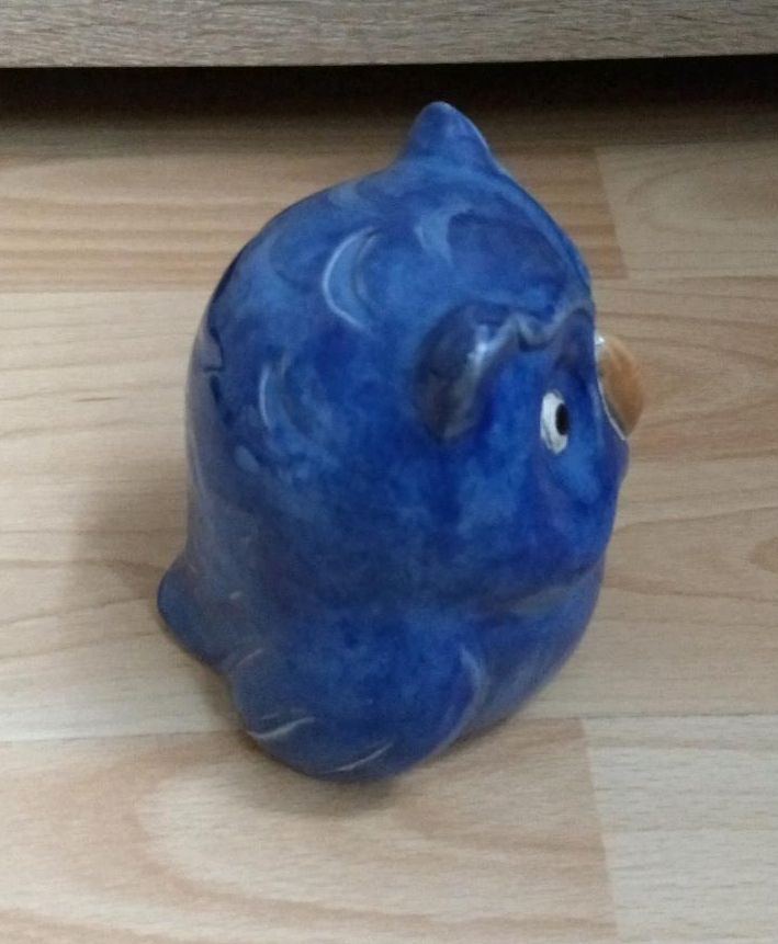 Schöne blaue Eule aus Keramik Deko Eulen-Sammlung in Dortmund