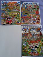3 Faltkarten mit Umschlag von Charles Fazzino, Disney  Versand mö Baden-Württemberg - Karlsruhe Vorschau