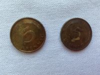 2 alte Deutsche 5-Pfennig Münzen Niedersachsen - Osnabrück Vorschau