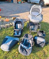 LUXUS Kombi Kinderwagen 4in1 Komplettset-grau/schwarz sehr gut! Sachsen-Anhalt - Jessen (Elster) Vorschau