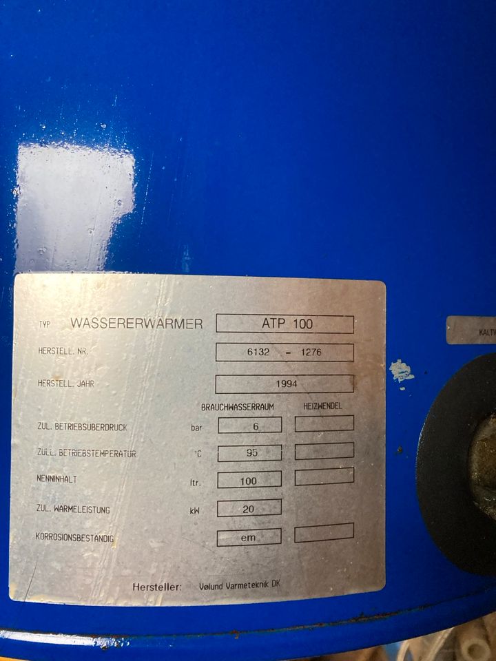 Warmwasserbehälter  100L Speicher Alfa-Laval in Arzberg