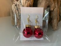 Weihnachtskugel Ohrringe rot Gold Weihnachten 2cm handmade Dresden - Oberwartha Vorschau