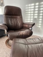 Stressless Sessel m Hocker Leder Braun Signature Sunrise TV-Sesse Hessen - Liederbach Vorschau