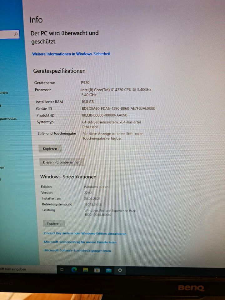 Desktop Komplett PC, Gaming, Homeoffice, I7, 16GB, SSD in Wallersdorf