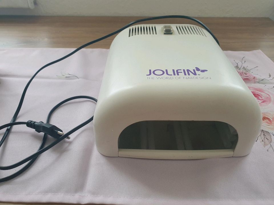 Jolifin UV-Lampe, UV-Nagellacke, Aufbewahrungsbox, Tips uvm. in Aschersleben