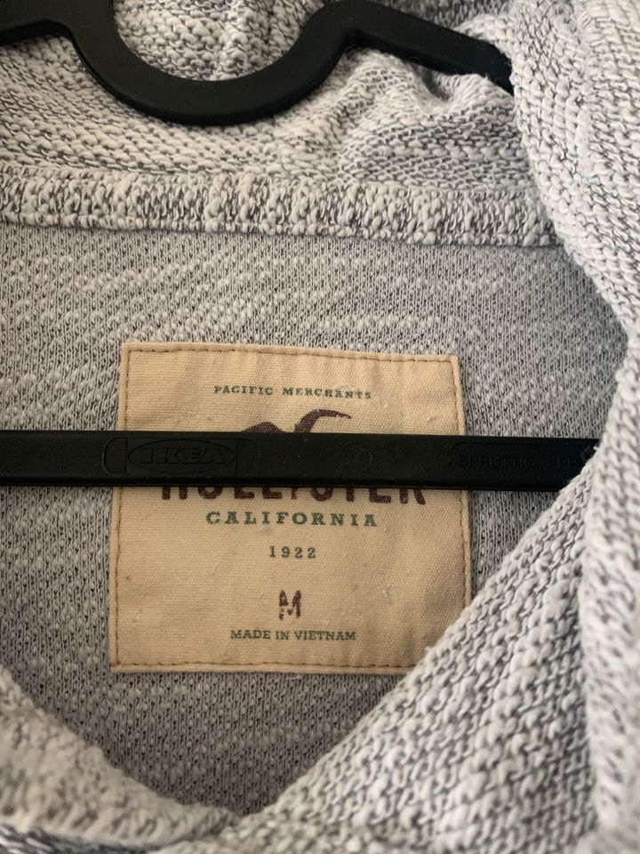 Dünner Hollister Pullover weiß beige meliert Kapuzen hoodie M in Darmstadt