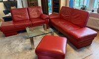 FM I Munzer Sofa Garnitur 2x2er Sofa + Hocker / Echtleder Niedersachsen - Weyhe Vorschau