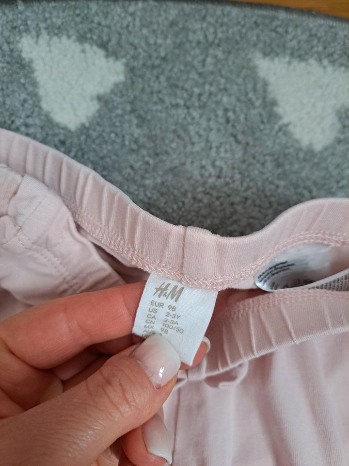 Leggins rosa volant Rüschen H&M 98 Hose in Lörrach