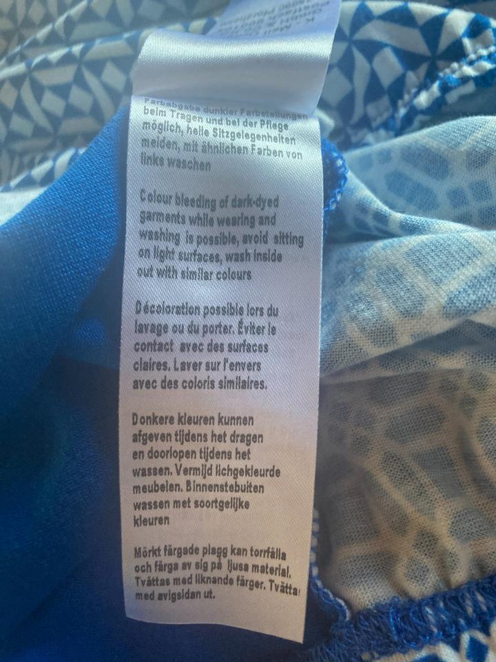 Damenbluse Laura Kent blau gemustert - Größe 52 - 6361 in Kemmern