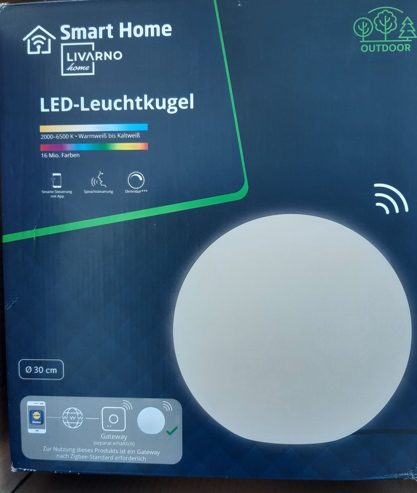 LIVARNO home LED Leuchtkugel, Ø 30 cm, Zigbee Smart Home in Sachsen - Bad  Gottleuba-Berggießhübel | Lampen gebraucht kaufen | eBay Kleinanzeigen ist  jetzt Kleinanzeigen