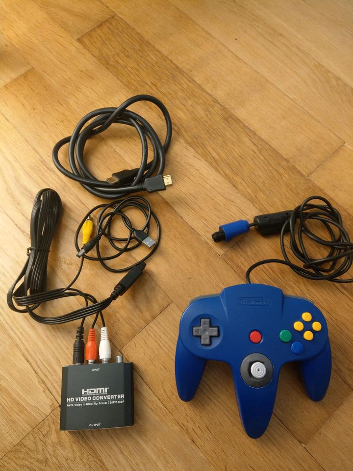 N64 Konsole beleuchtet, S-video Hdmi konverter in München