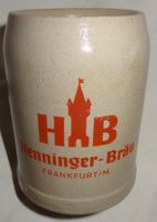 HM Henninger Frankfurt Bierseidel Bierhumpen beige 0,5 l 13 cm H Rheinland-Pfalz - Bacharach Vorschau