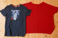 T Shirt Sixty blau rot weiß Print Engel Oversize H+M Conscious Baden-Württemberg - Mannheim Vorschau