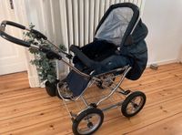 Hesba Kinderwagen Retro blau Gummireifen mit Zubehör Brandenburg - Eichwalde Vorschau