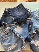 Shorts Hotpants Hose Jeans blau Fransen  36 38 low high waist Bayern - Kempten Vorschau