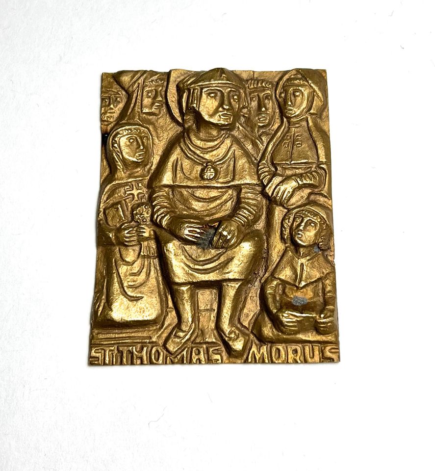 Bronze Relief Thomas Morus Kirche Skulptur Medaille Alt Antik in München