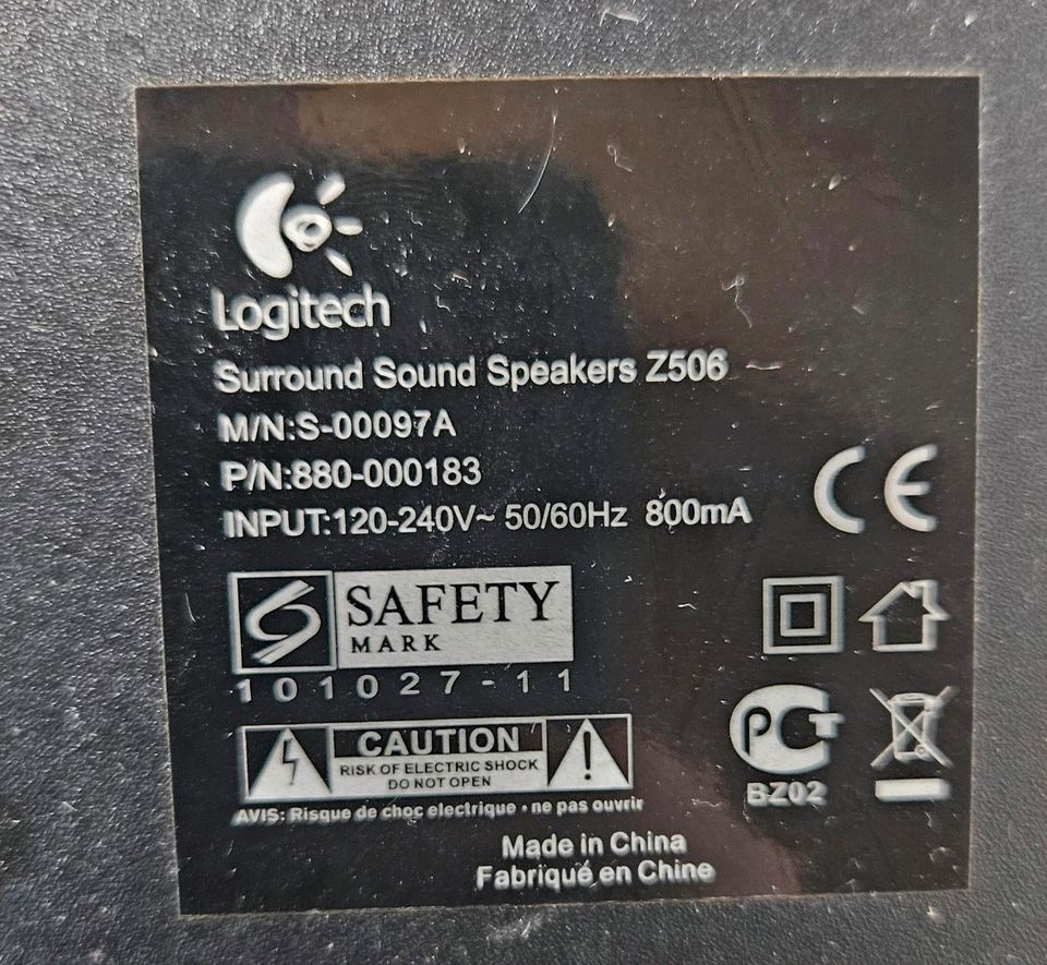 Logitech Z506 5.1 Sound System, Lautsprecher mit 150 Watt Surroun in Neu Ulm