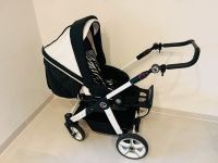 Hartan Racer GT Kinderwagen schwarz/weiß mit viel Zubehör Sachsen - Hoyerswerda Vorschau