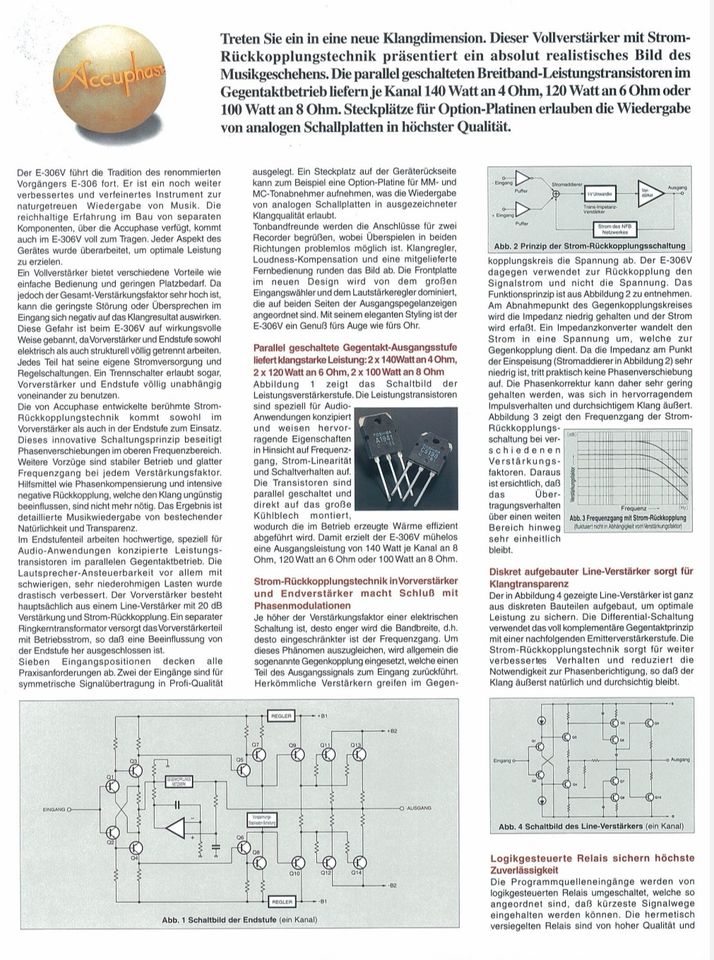 ACCUPHASE E-306V Vollverstärker. Phono-Modul AD-10! Original FB. in Dresden